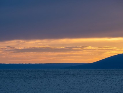 Evening sunset over the sea