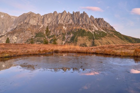 Reflection of the Mandlwaende in autumn
