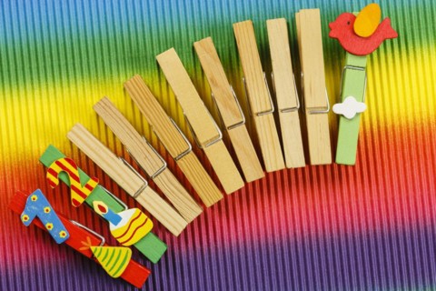 Clothes pegs and number 12