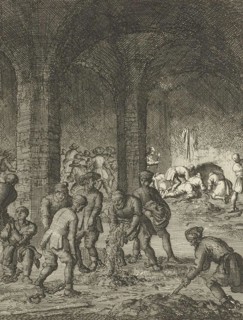 Christian Slaves Digging a Tunnel to Escape from Prison