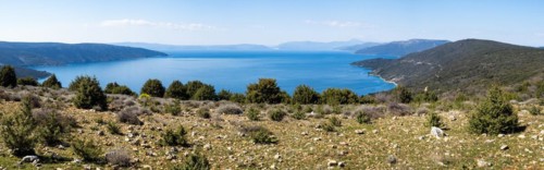 View of the bay of Valun