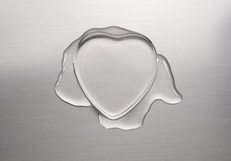 Valentine heart in ice water
