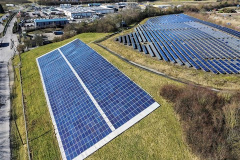 Solar field on a former landfill site in Oberndorf