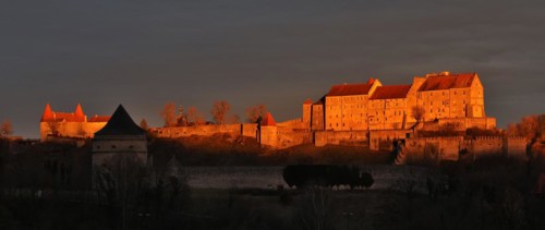 Burghausen Castle in the last evening light