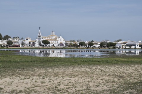 Sanctuary Ermita de el Rocio with lagoon
