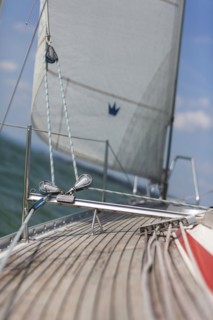 Sailing yacht on Lake Constance