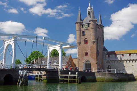 Old bridge and town tower from the Middle Ages