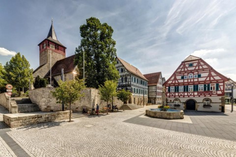 Town hall and St Michael's Lutheran Church