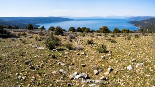 View of the bay of Valun