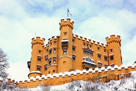 Hohenschwangau Castle in winter