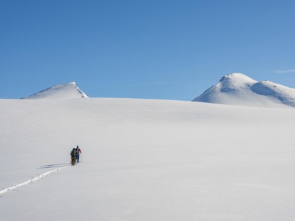 Ski mountaineer on ski tour