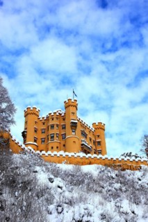 Hohenschwangau Castle in winter
