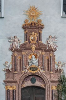 A gate with angels at Benediktbeuern Monastery