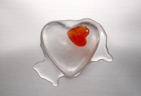 Valentine heart in ice