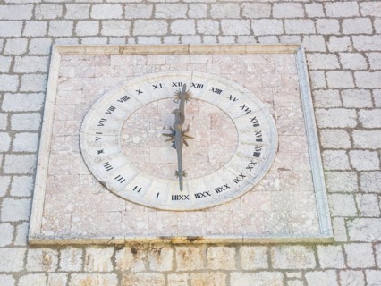 Town tower with historical clock
