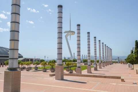 Torre de Comunicacions de Montjuic on the Olympic site