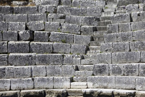Butrint ruins near the city of Saranda in the south of the country