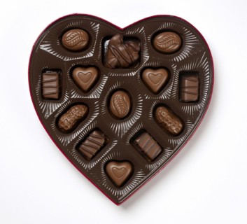 Valentine heart chocolate box no cover