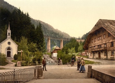 Entrance to the cave in the Hoellental in the Black Forest