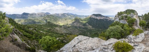 View over the mountains of the Serra de Tramuntana