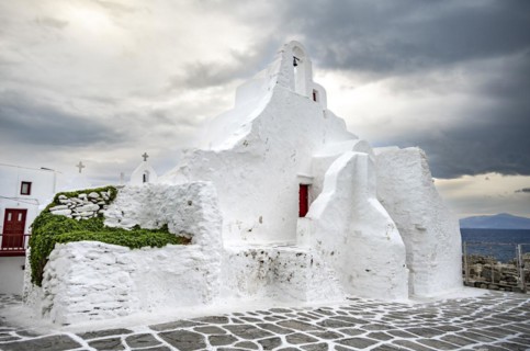 White Cycladic Greek Orthodox Church