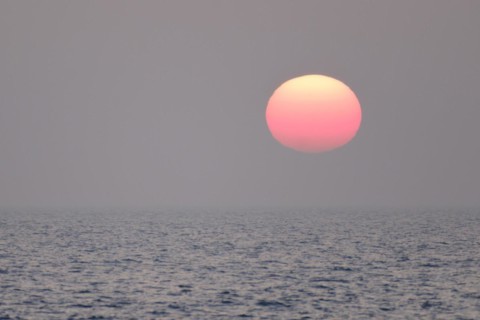 Sunset over the North Sea