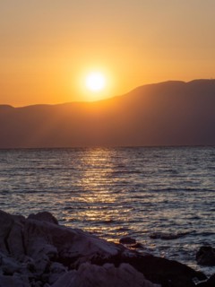 Evening atmosphere at sunset