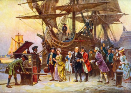 Franklin's return to Philadelphia