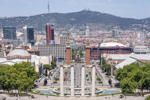 View of the Magic Fountain of Montjuic