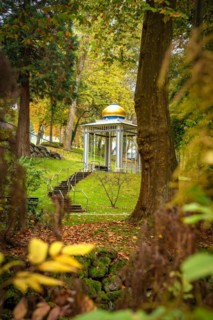Historical pavilion in autumn