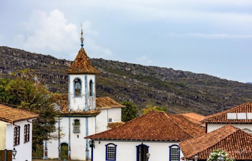 Historic baroque church bell tower