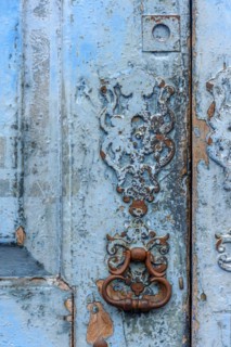 Detail of old wooden door