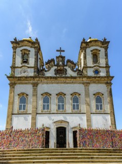 Facade of famous church of Nosso Senhor do Bonfim in Salvador