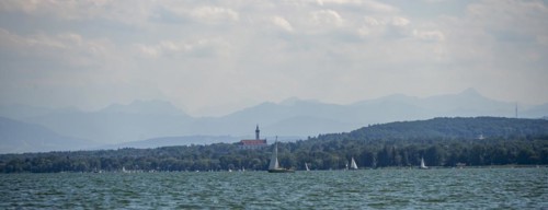 Sailing boats on the Lake Ammer