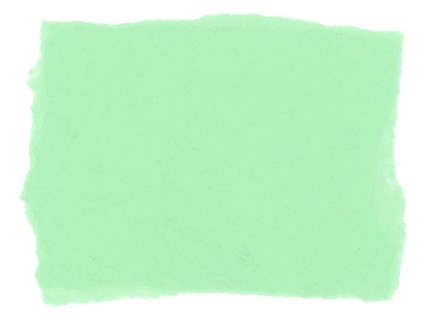 Green blank paper parchment label isolated over white