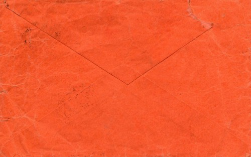 Orange mail letter envelope