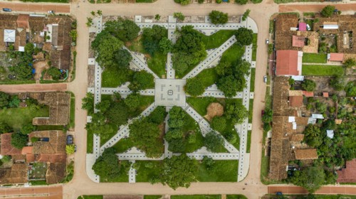 Aerial of the San Miguel mission