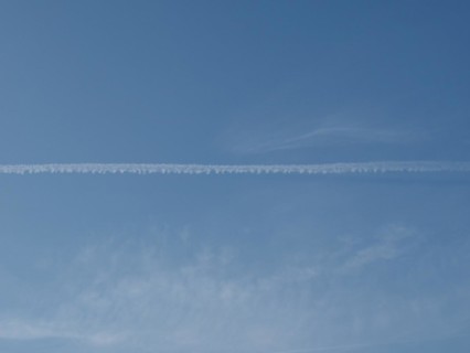 Plane trails in the sky