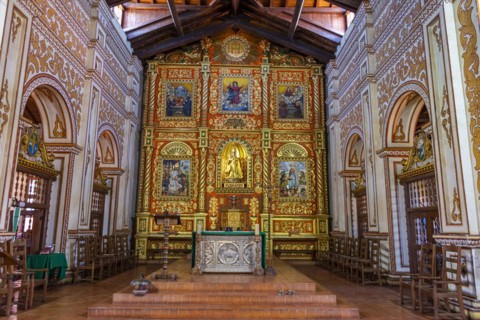 Interior of the mission of Concepcion