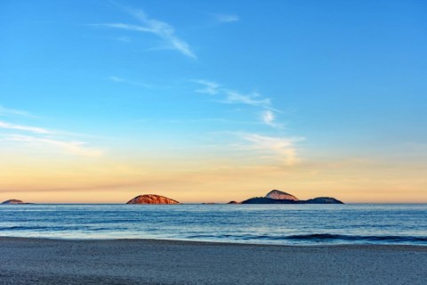Cagarras Islands in the Ipanema sea