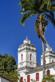 Historic church tower located in Solar do Unhao in the city of Salvador