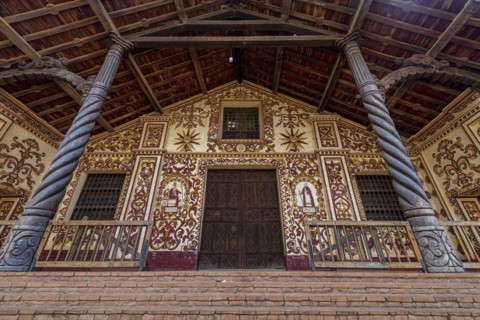 Painted front of the San Miguel de Velasco mission