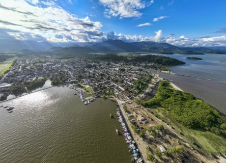 Aerial of the Unesco world heritage site Paraty