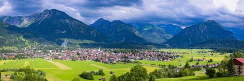 Mountain panorama from northwest on Oberstdorf