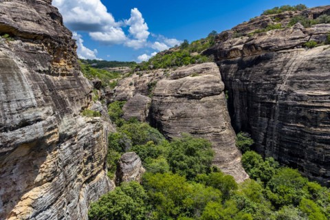 Sandstone cliffs at Pedra Furada