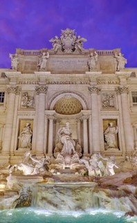 Illuminated Trevi Fountain