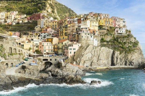 View of Manarola village in Cinque Terre