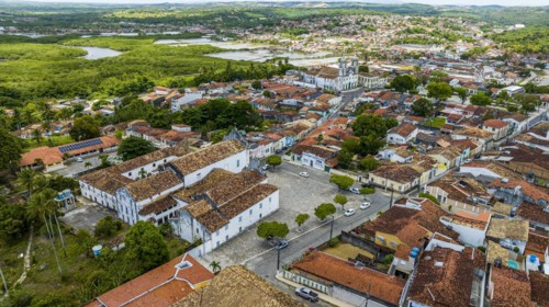 Aerial of the Unesco site Sao Cristovao