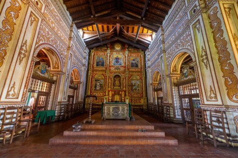 Interior of the mission of Concepcion