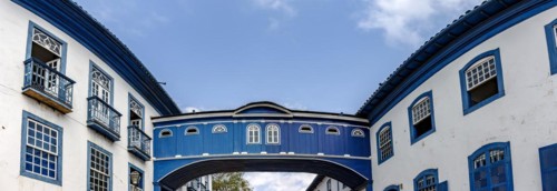 Icon of ancient colonial architecture in Diamantina in the state of Minas Gerais